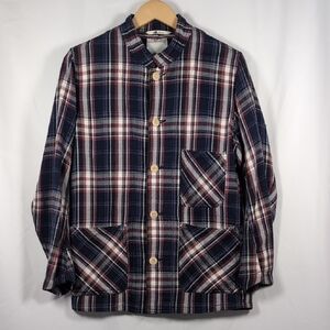 Vintage Y2K Visvim Cubism Japanese Plaid Flannel Chore Coat Streetwear